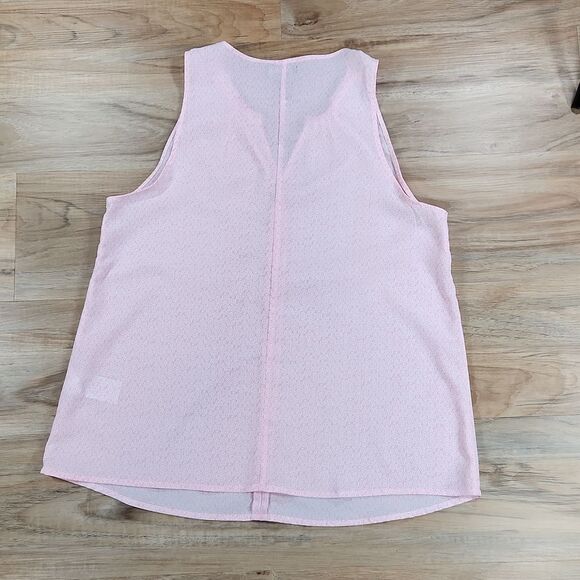 🔺️Gap Pink & White Print Vneck Sleeveless Top XSmall - Picture 2 of 7